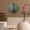 Schep - Gereedschap - Schilderij Wandcirkel kunststof plaat 5mm dik klein -sfeer1