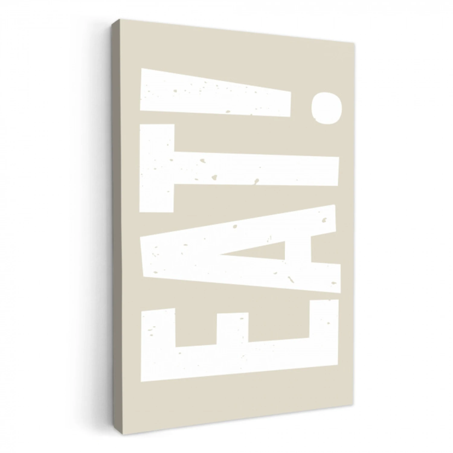Eten - Decoratie - Beige - Wit KitchenYeah - Keuken - Canvas klein -3d