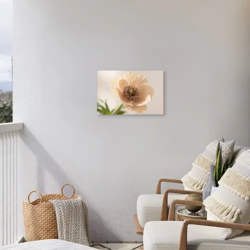 Bloem - Minimalistisch - Groen Tuinposter op houten frame 2 cm dik klein -sfeer1