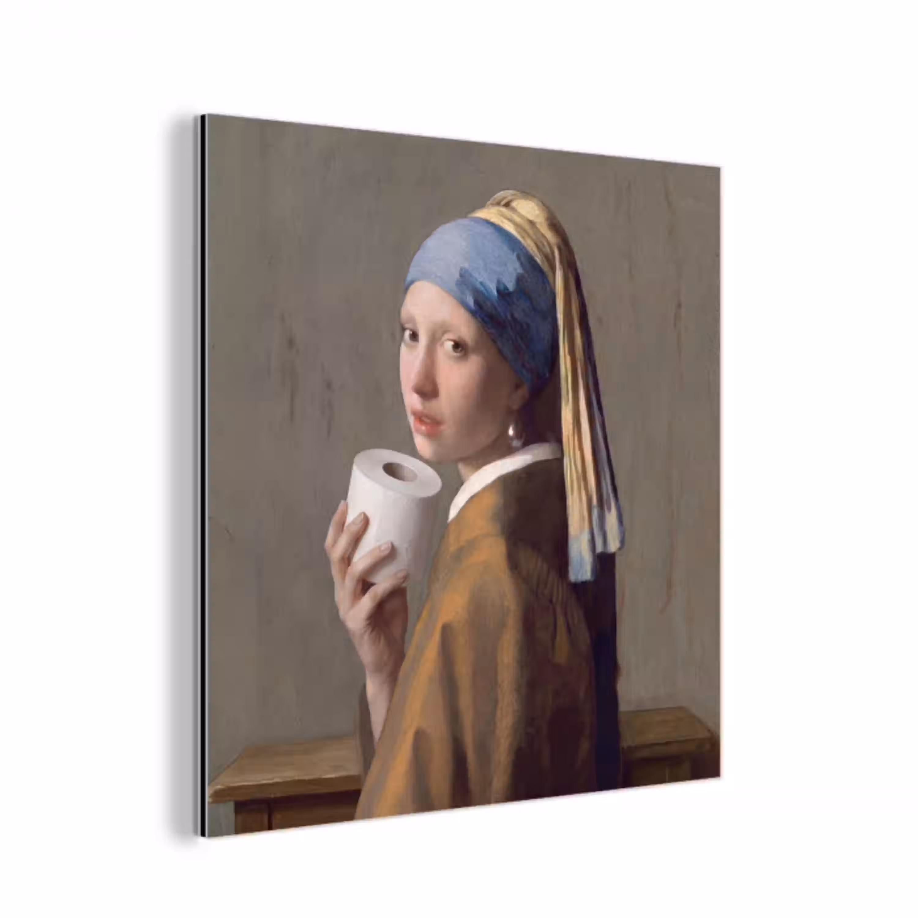 Klassiek - Humor - Kleurrijk aluminium wit klein -3d