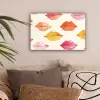 Lippen - Kleurrijk - Glanzend canvas 2cm klein -sfeer1