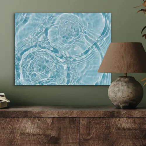Water - Blauw - bubbels PET vilt klein -sfeer2