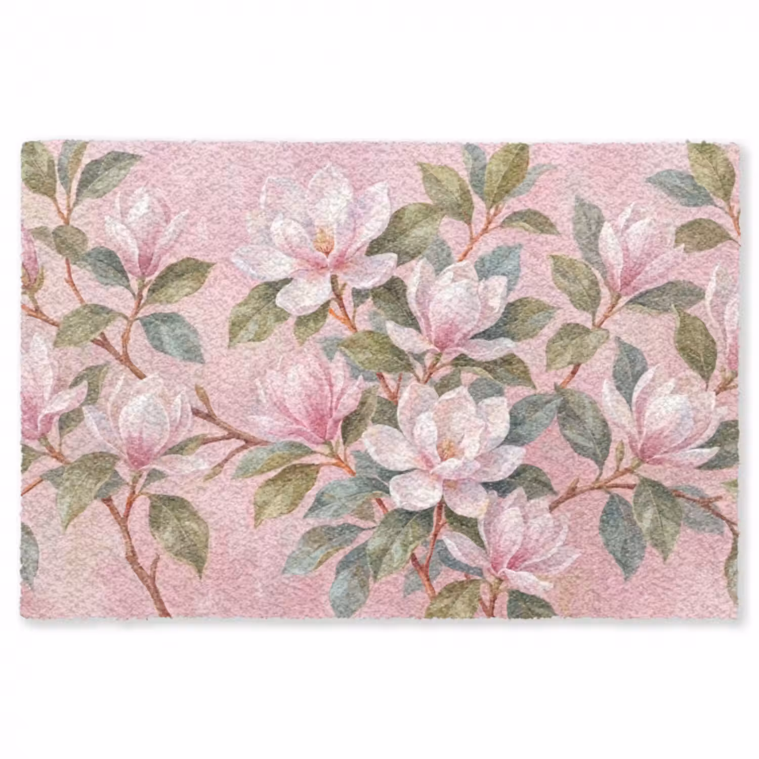 Teppich - Magnolien - Muster - Rosa