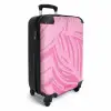Grote bladeren in verschillende tinten roze NBS - Handbagage koffer - Unisex middel -productfoto_3d