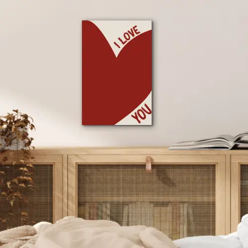Loveyou - Rood - Hart aluminium wit klein -sfeer3