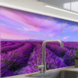 Lavendel - Paars - Bloemen - Natuur keuken achterwand 2 middel -zzzz3d_schuin