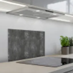 Donkergrijs - Ruw - Beton keuken achterwand spatscherm klein 900 -3d_schuin