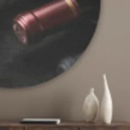 Wijn - Flessen - Variatie - Smaken Akoestische PET Vilt - Rond klein -sfeer5_closeup