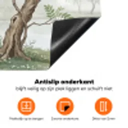 Reiger - Landschap - Groen Inductie beschermer vinyl 3mm klein -zzzzzzz-td-onderkant