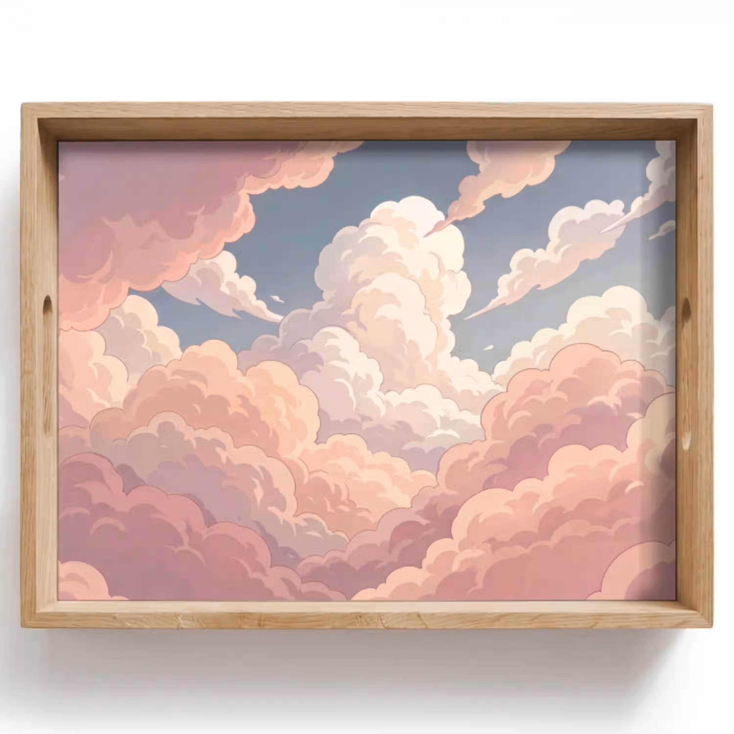 Wolken - Lucht - Natuur - Pastel - Roze Dienblad Rechthoek middel -z3d_shopping