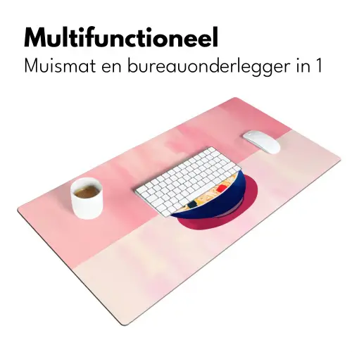 Rijst - Illustratie - Kom - Groente Muismat XXL klein -sfeer4
