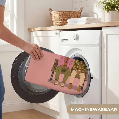 Illustratie - Bankje - Personen - Minimalistisch Badmat klein -USP_WasbaarNL