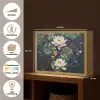 Glasstukjes - Leliebladeren - Vis - Oranje Light Box met batterij (Wandlamp) middel -USP_websiteoverzichtNL