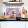 Pink - City - Bloemen Inductie beschemer met haakjes klein -sfeer2