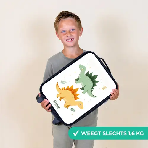 Vrolijke stegosaurusvrienden Kinderkoffer - Zwart klein -sfeer4_NL
