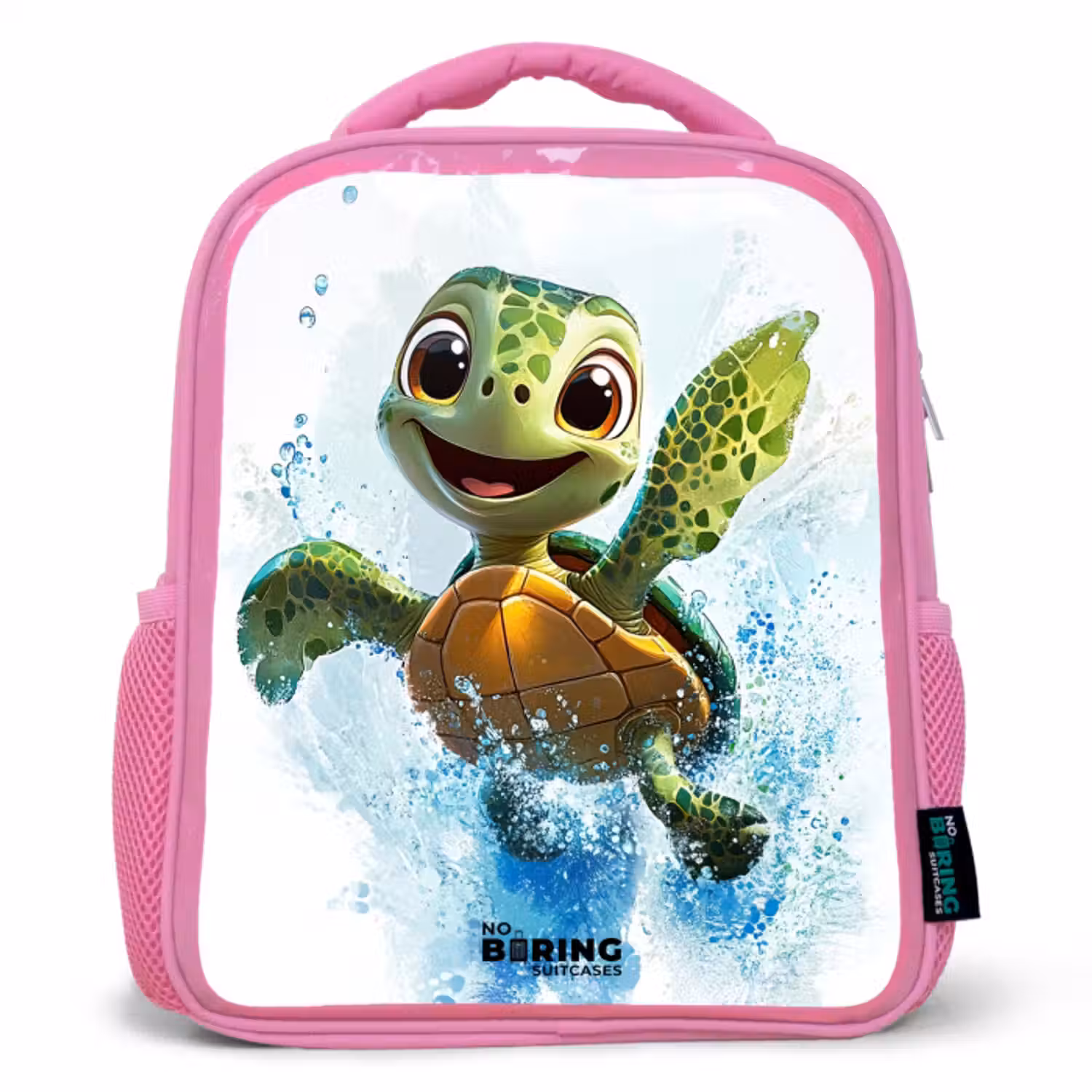 Rugzak kind - roze - Schildpad - Water - Groen