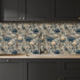 Pauw - Bloemen - Blauw keuken achterwand 2 middel 871 -sfeer1
