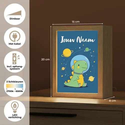 Dino - Ruimte - Planeten Light Box met kabel (Kinderlampje) klein -USP_NL