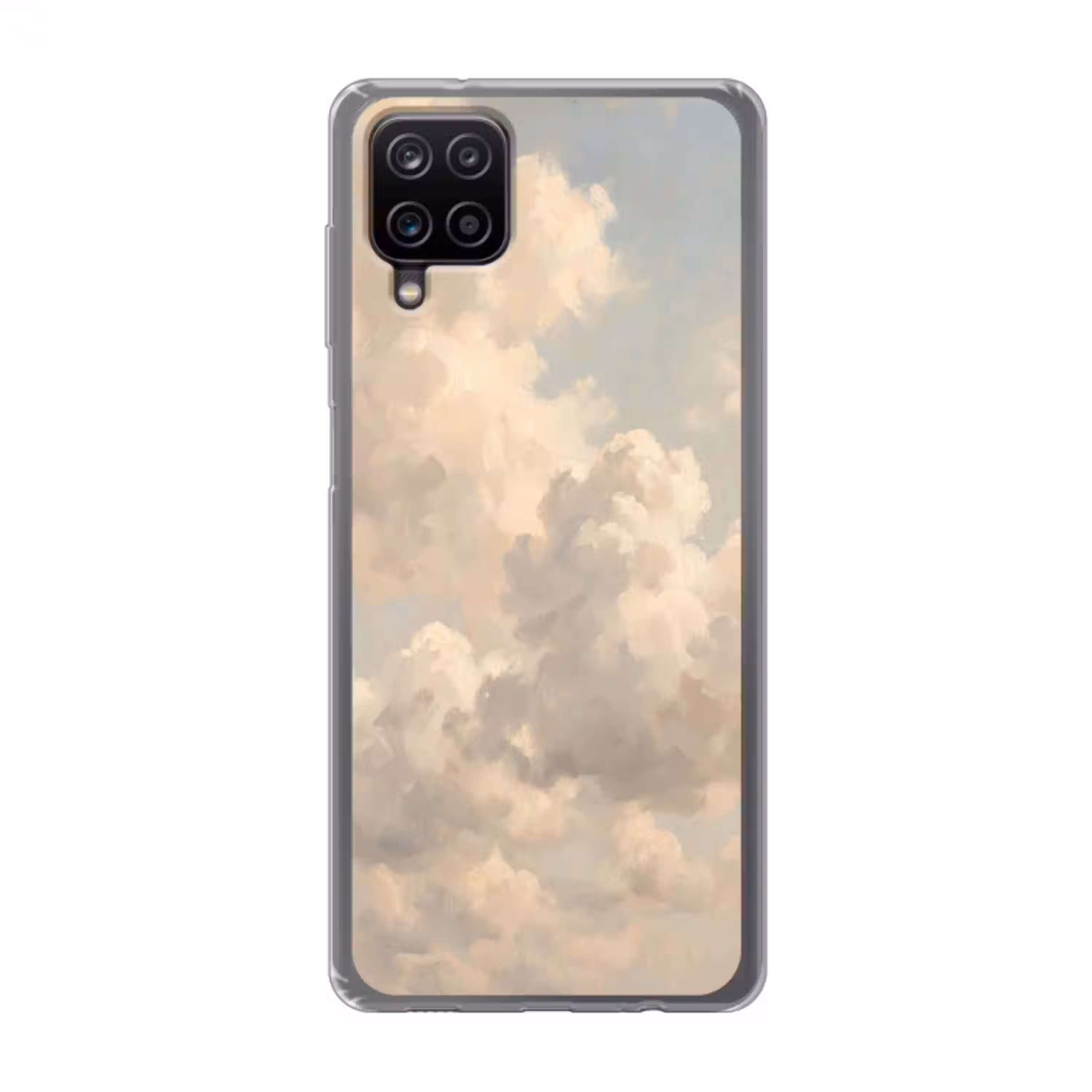Wolken - Zacht - Natuur - Klassiek - Beige Telefoonhoesje Samsung Galaxy A12 klein -3d