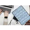 Patroon - Streep - Blauw laptophoes neopreen klein 279 -bureau