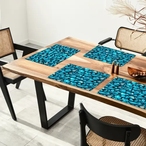 Glanzende - Blauwe - Stenen Placemat vinyl groot 368 -zzsfeer4_Kitchenyeah-website