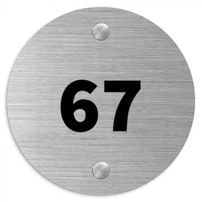 Metaal - Traditioneel Naambord Rond klein -3d