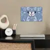 Vlinder - Bloemtakken - Lichtblauw poster papier klein -sfeer1