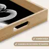 Zwanen - Hart - Zwart - Wit Dienblad Rechthoek middel -USP_HandgreepNL