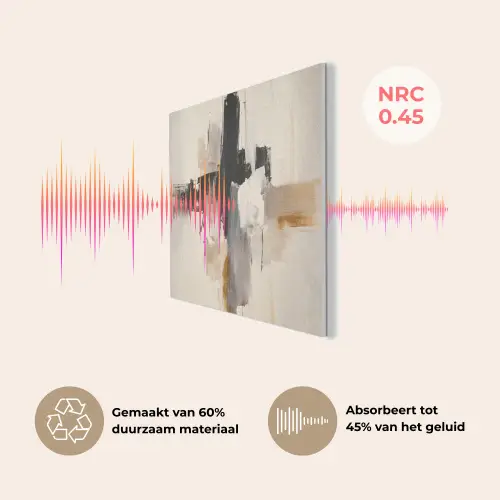 Penseelstreken - Ruw - Abstract - Beige PET vilt klein -USP_NL