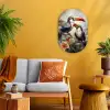 Toekan - Vogels - Bloemen - Jungle Wandcirkel Ovaal Forex klein -sfeer4
