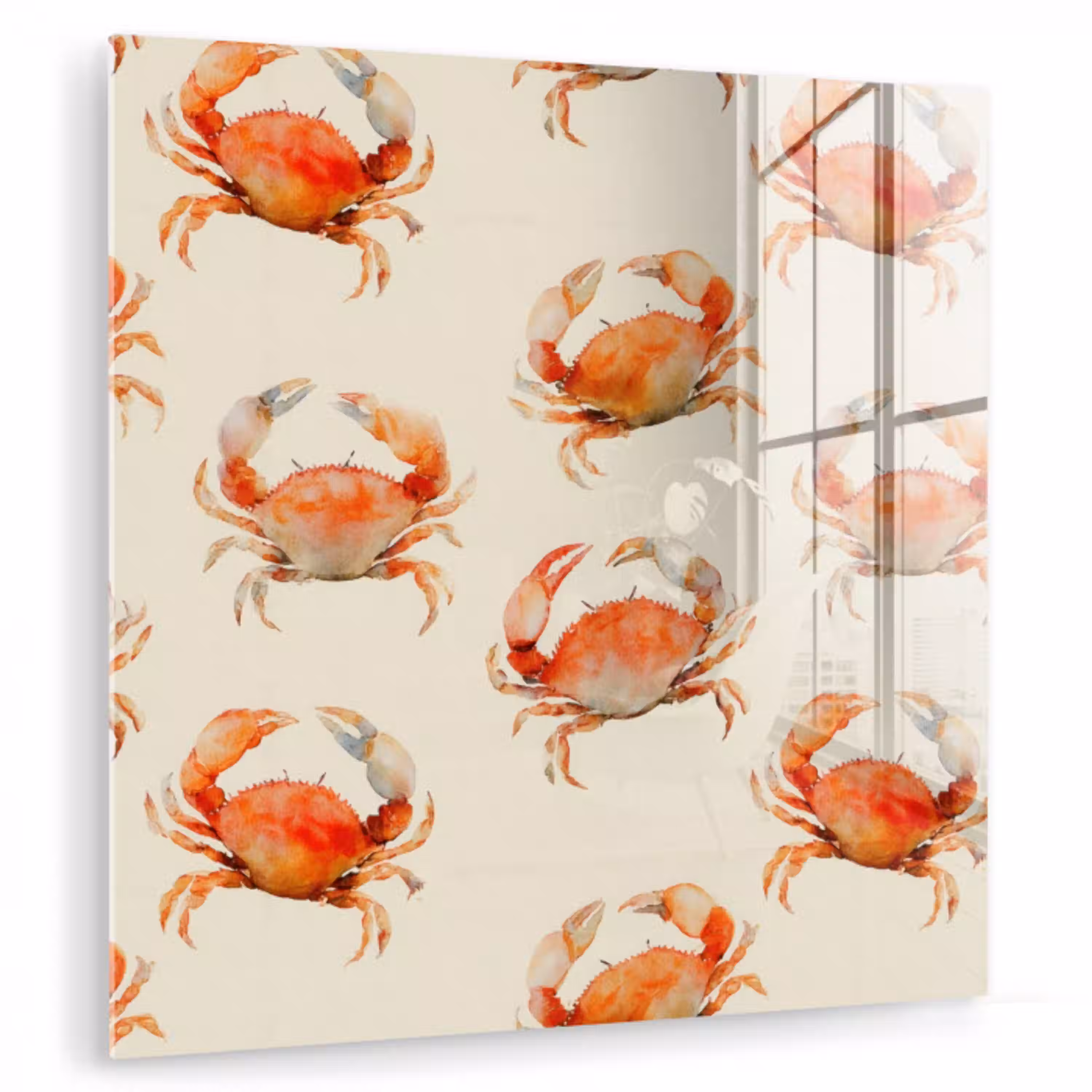 Krabben - Patroon - Oranje plexiglas 5mm klein 11 -zzzproduct_nieuw