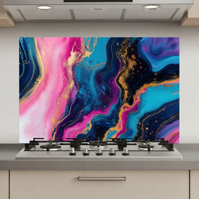 Marmer - Modern - Goud keuken achterwand spatscherm klein -3d_website