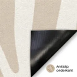 Zebraprint - Beige - Wit - Dierenprint Deurmat klein -antislip_NL