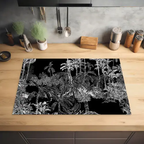 Palm - Jungle - Tropical Inductie beschermer vinyl 3mm klein -sfeer5