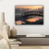Brug - Mist - Bomen - Water canvas 2cm klein -sfeer6