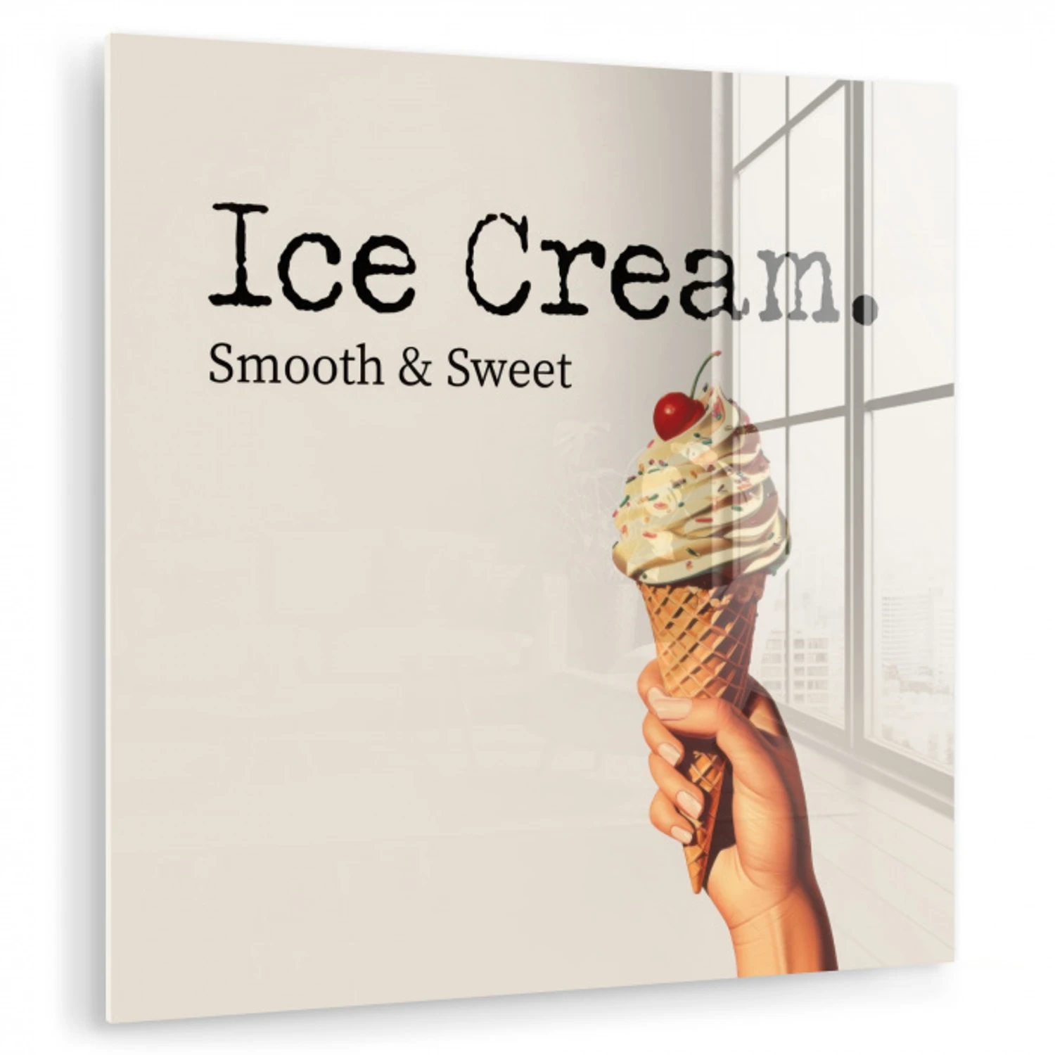 Ice cream - Softijs - Kleurrijk - Kers plexiglas 5mm klein -zzzproduct_nieuw