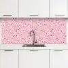 Terrazzo -  Patroon - Kleurrijk - Roze keuken achterwand 2 middel 871 -3d