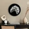 Croissant - Metaal - Zilver Fotolijst rond zonder passe partout klein -sfeer1