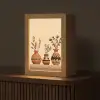 Vazen - Bloemen - Bladeren - Minimalistisch Light Box met kabel (Tafellamp) klein -z3d_website