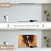 Giraf - Bruin - Abstract - Geschilderd keuken achterwand spatscherm klein -voor_na_DE