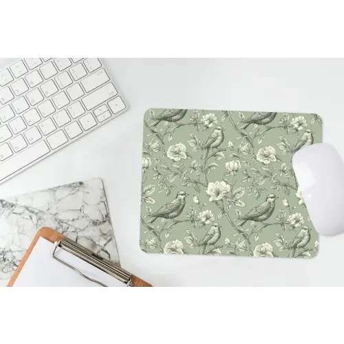 Klassiek - Botanisch - Groen muismat rubber klein 262 -witbureau