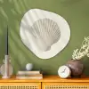 Schelp - Minimalistisch - Wit Wandcirkel Organisch Plexiglas middel -sfeer2