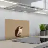 Egel - Snuitje - Bruin - Stekels keuken achterwand spatscherm klein -3d_schuin