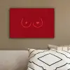 Minimalistisch - Lijnillustratie - Rood canvas 2cm klein -sfeer3
