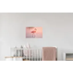 Flamingo - Water - Roze Muursticker klein -kinderkamer