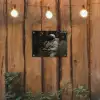 Café - Croissant - Koffie - Astronaut tuinposter los doek klein -sfeer1