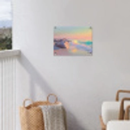 Zomerlicht - Strand - Fonkelende accenten tuinposter los doek klein -sfeer8