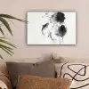 Lotusbloemen - Vissen - Bladeren - Zwart canvas 2cm klein -sfeer1