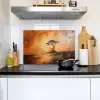 Boom - Landschap - Oranje Inductie beschemer met haakjes klein -sfeer2