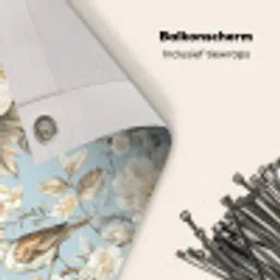 Botanisch - Zangvogel - Blauw Balkonbeschermer Duitsland klein 596 -closeup_NL